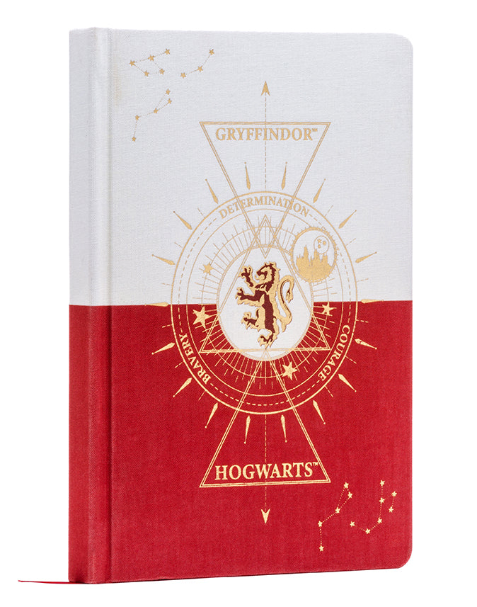 Harry Potter Gryffindor constellation hardcover ruled journal by Insight Editions showing the cover design with gold foil details.