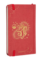 Hardcover Harry Potter Gryffindor Constellation Ruled Pocket Journal with mystical star design and gold accents by Insight Editions