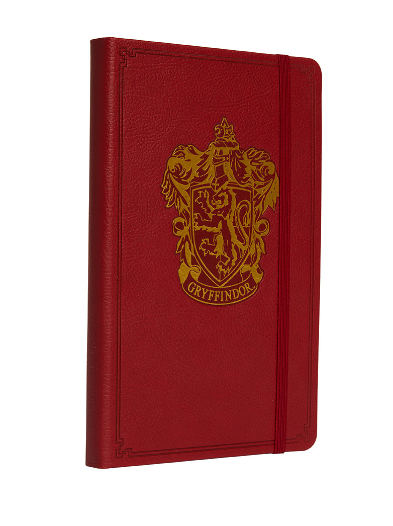 Gryffindor hardcover journal with embossed crest and matching Elder Wand pen set from Harry Potter by Insight Editions.