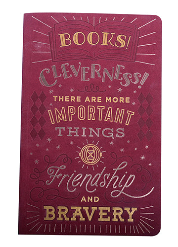 Harry Potter Hermione Granger hardcover ruled journal with wand pen set, featuring magical design and Harry Potter branding.
