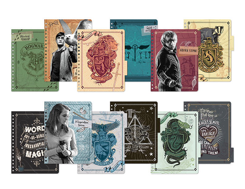 Harry Potter Hogwarts hardcover 12-month undated planner with wizarding designs and a durable cover, perfect for organizing spells and schedules.
