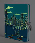 Hardcover Harry Potter Hogwarts Castle at Night Lock & Key Diary by Insight Editions featuring a detailed castle illustration.