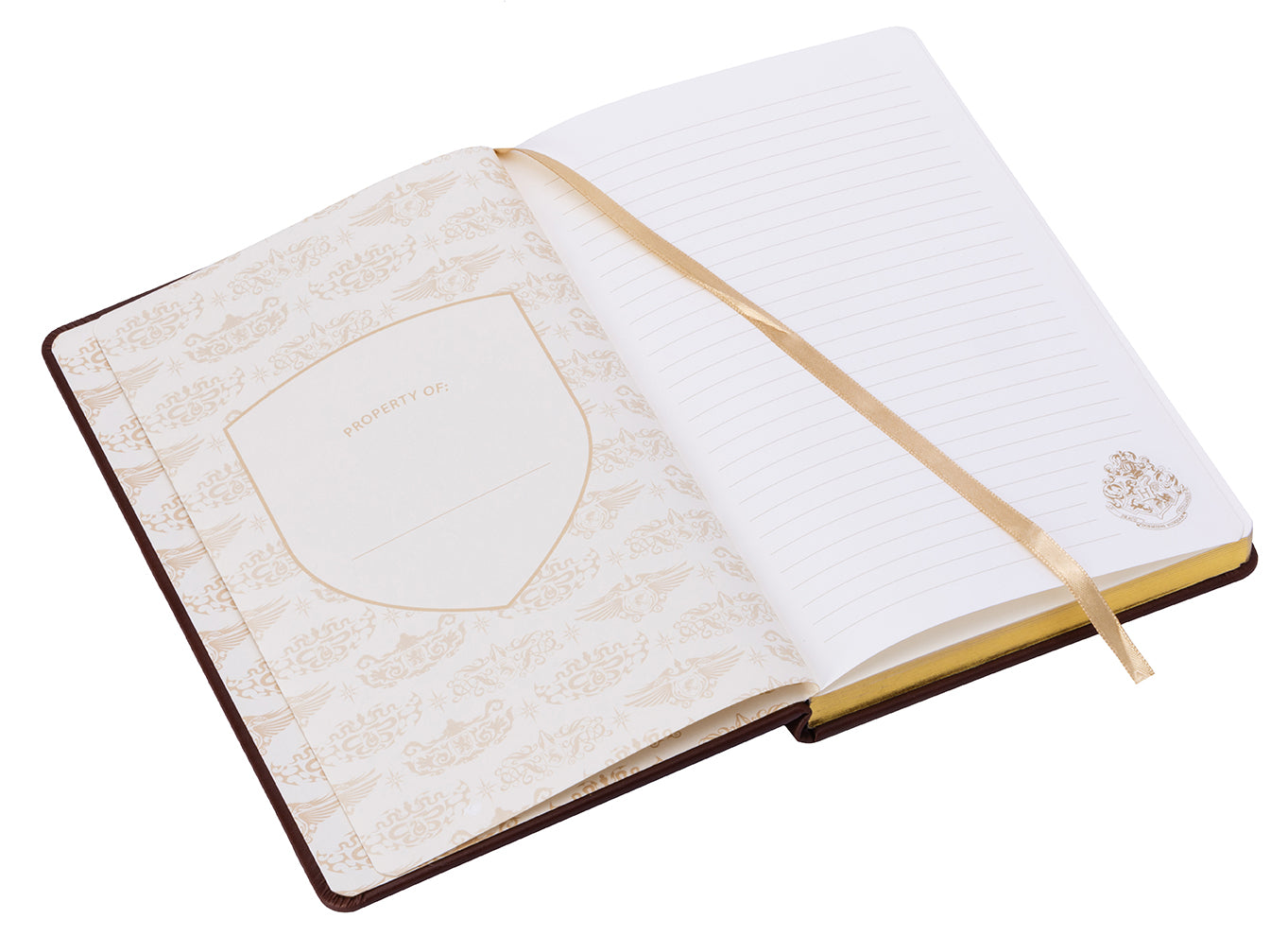 Hardcover Harry Potter Hogwarts Crest journal by Insight Editions, featuring the iconic crest design on the cover.