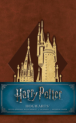 Hardcover Harry Potter Hogwarts ruled pocket journal by Insight Editions featuring magical themed cover art and lined pages.