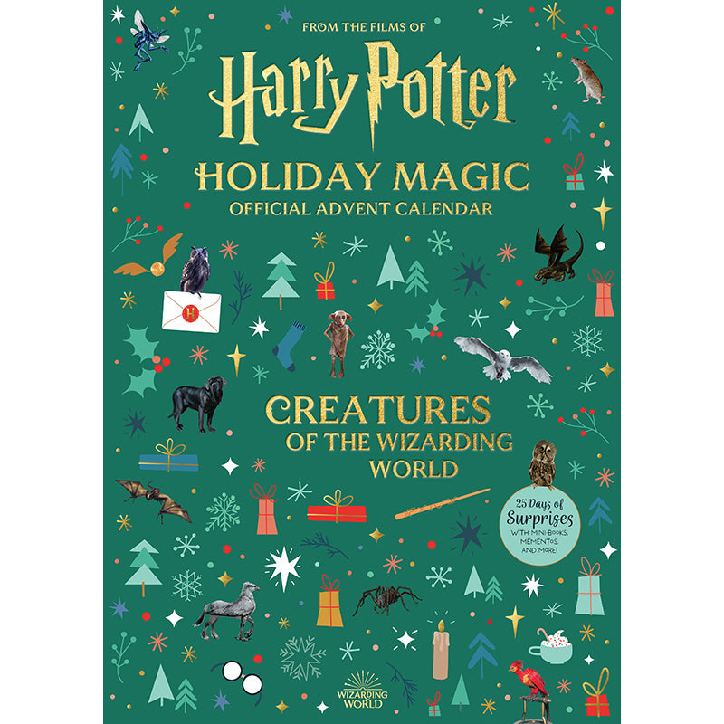 Hardcover Harry Potter Holiday Magic Official Advent Calendar by Insight Editions showcasing magical holiday scenes and collectible surprises.
