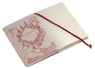 Hardcover Harry Potter Marauder's Map journal with ribbon charm by Insight Editions, featuring enchanted map design on the cover.