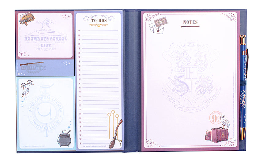 Harry Potter hardcover memo pad set by Insight Editions featuring magical-themed pages and collectible design.