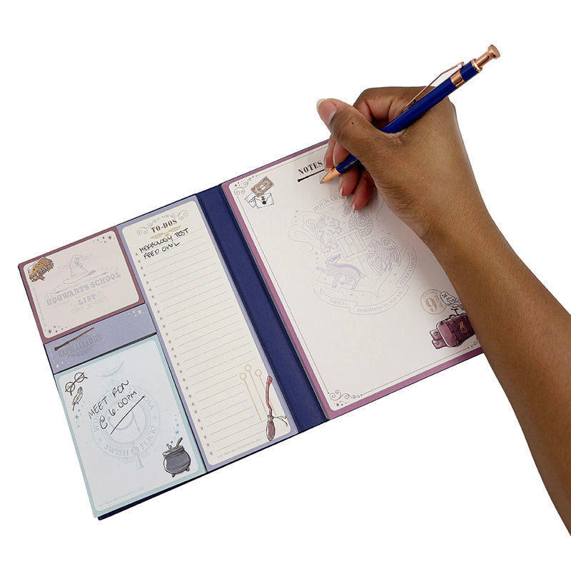 Harry Potter hardcover memo pad set by Insight Editions, featuring enchanted-themed pages and magical design elements.
