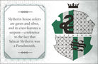 Hardcover Harry Potter Slytherin book by Insight Editions with green cover and Slytherin emblem.