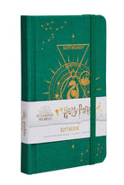 Hardcover Harry Potter Slytherin Constellation Ruled Pocket Journal by Insight Editions with green cover and celestial Slytherin design.