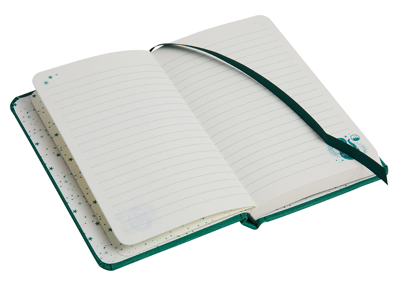 Hardcover Slytherin Constellation ruled pocket journal with Harry Potter-themed design by Insight Editions.