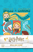 Harry Potter Spells and Charms hardcover ruled journal by Insight Editions, featuring magical script and iconic Harry Potter design.