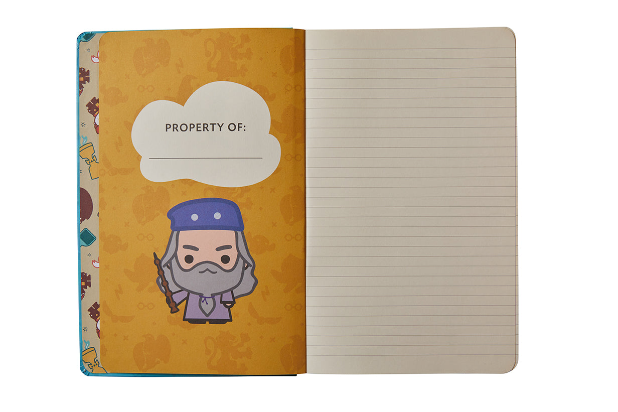 Hardcover Harry Potter: Spells and Charms ruled journal by Insight Editions, featuring magical-themed cover design and ruled pages.