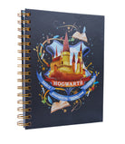 Hardcover Harry Potter spiral notebook by Insight Editions with magical-themed cover design and lined pages inside.