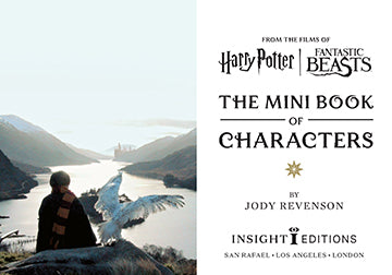 Hardcover of Harry Potter: The Mini Book of Characters by Insight Editions, featuring a detailed cover design.