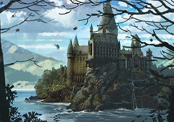 Hardcover Harry Potter: The Mini Book of Hogwarts by Insight Editions, featuring a detailed magical Hogwarts-themed cover.