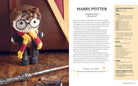 Hardcover book titled "Harry Potter: The Official Book of Crochet Amigurumi" by Insight Editions, featuring magical crochet figures.