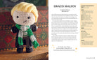 Hardcover book titled "Harry Potter: The Official Book of Crochet Amigurumi" by Insight Editions with Harry Potter-themed crochet patterns.
