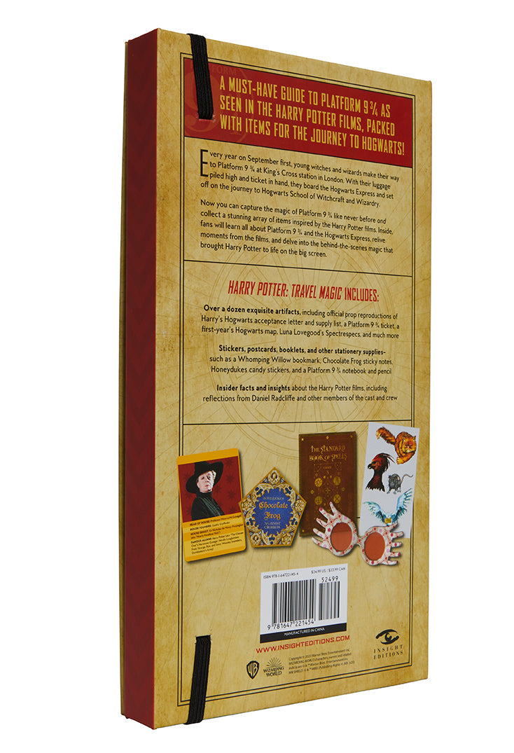 Hardcover Harry Potter: Travel Magic book by Insight Editions featuring magical travel illustrations and detailed cover design.