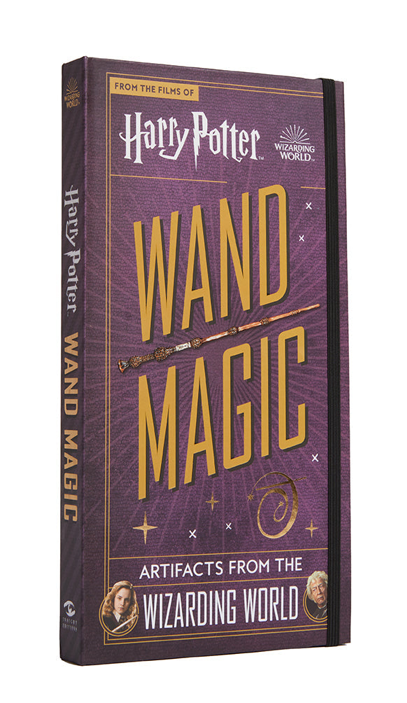 Hardcover Harry Potter Wand Magic book by Insight Editions with illustrated cover featuring magical wand design.