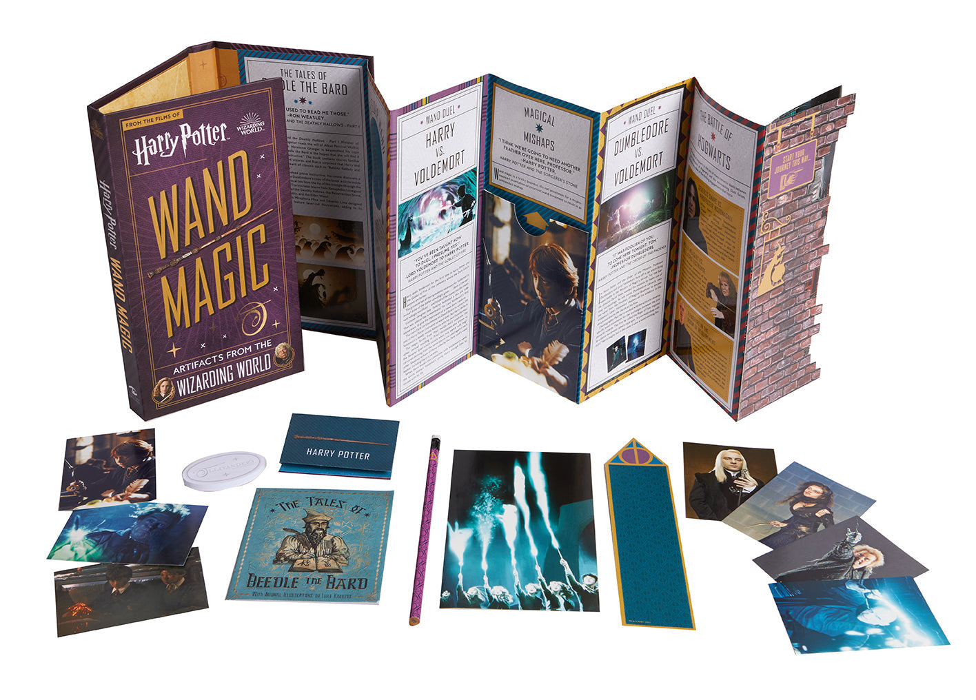 Hardcover Harry Potter: Wand Magic book by Insight Editions with a detailed cover featuring magical wand illustrations.