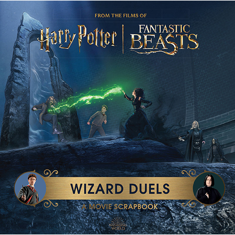 Hardcover Harry Potter Wizard Duels scrapbook by Insight Editions with magical-themed pages and Harry Potter branding.