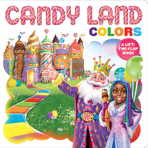Hardcover book titled "Hasbro Candy Land: Colors" by Insight Editions, featuring colorful Candy Land illustrations and design.