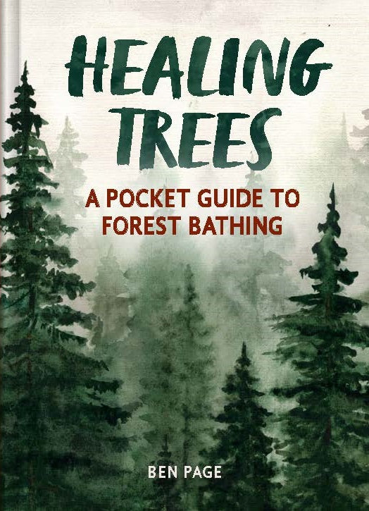 Hardcover book titled "Healing Trees" by Insight Editions, featuring a nature-themed cover with illustrations of trees.