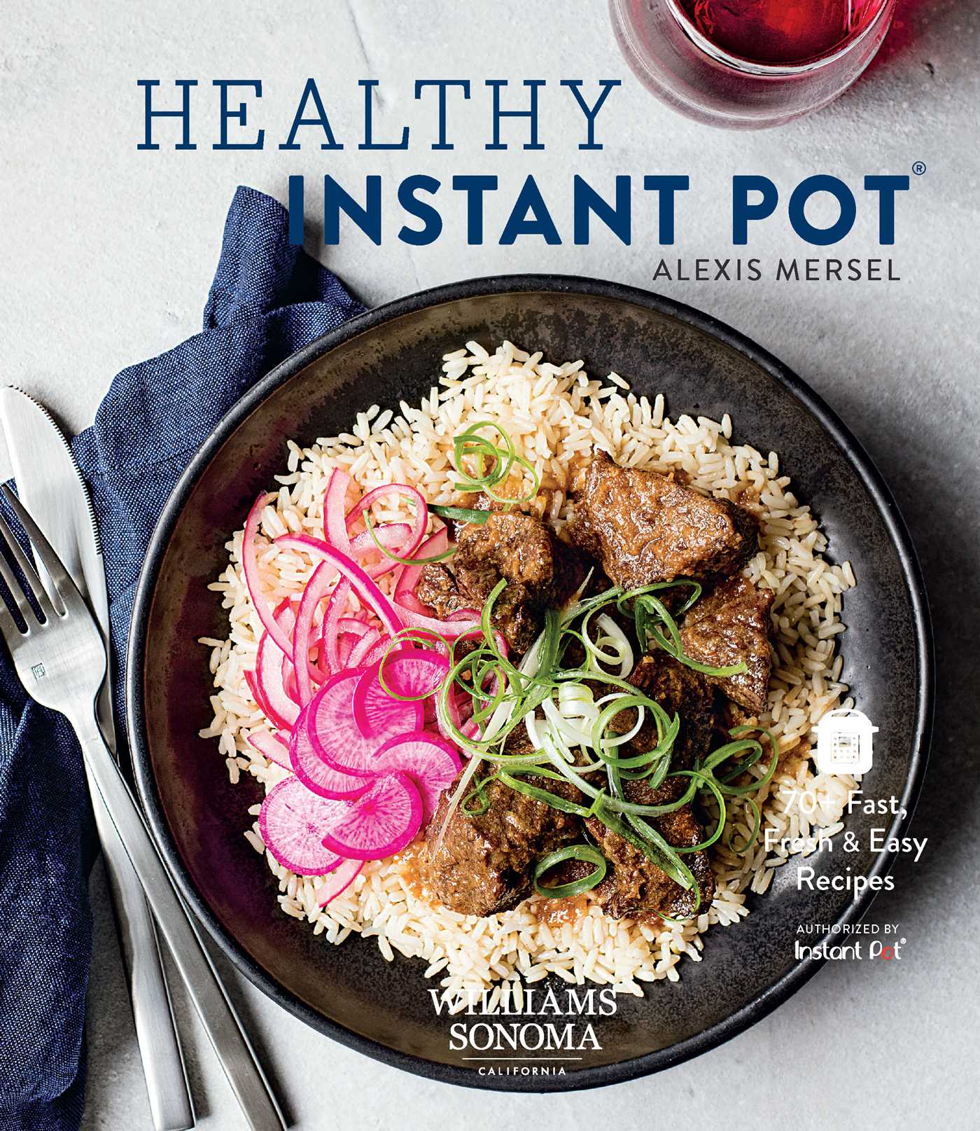 Hardcover book titled "Healthy Instant Pot" by Insight Editions, featuring a colorful cover design on a white background.