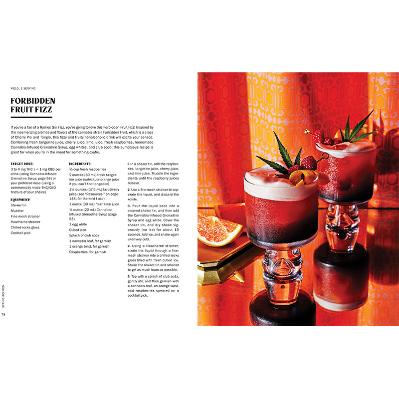 Hardcover copy of High Times: Cannabis Cocktails book by Insight Editions, featuring colorful cover art on the front.