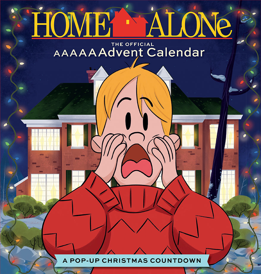 Hardcover "Home Alone: The Official AAAAAAdvent Calendar" by Insight Editions showing festive holiday design and cover art.
