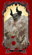 Hardcover Horror Tarot Deck and Guidebook by Insight Editions with dark, eerie artwork and detailed card illustrations.