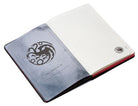 Hardcover House of the Dragon Targaryen Fire & Blood journal by Insight Editions with dragon-themed cover illustration.