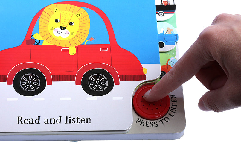 Hardcover "I Go...Beep Beep" sound book by Insight Editions showing colorful vehicle illustrations on the cover