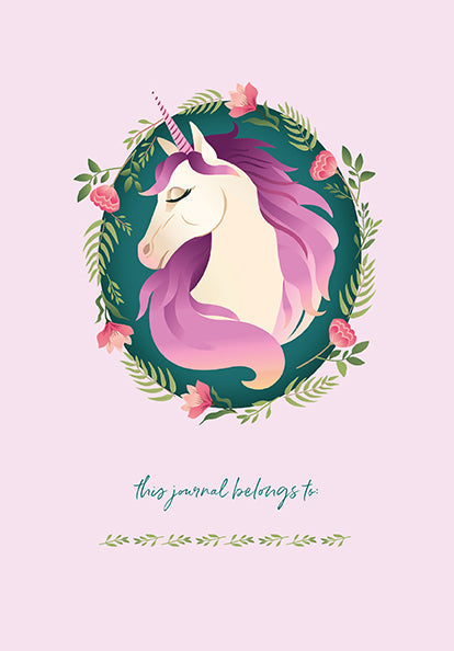 Hardcover embroidered journal titled "I Wish I Was a Unicorn" by Insight Editions, featuring a colorful unicorn design on the cover.