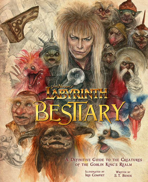 Hardcover of Jim Henson's Labyrinth Bestiary by Insight Editions featuring detailed illustrations of mythical creatures from the film.