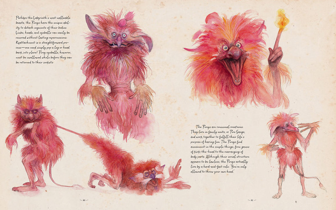 Hardcover of Jim Henson's Labyrinth Bestiary by Insight Editions featuring detailed illustrations of fantasy creatures.