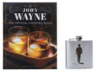 Hardcover of John Wayne: The Official Cocktail Book Gift Set by Insight Editions, featuring a whiskey glass and cocktail recipes.