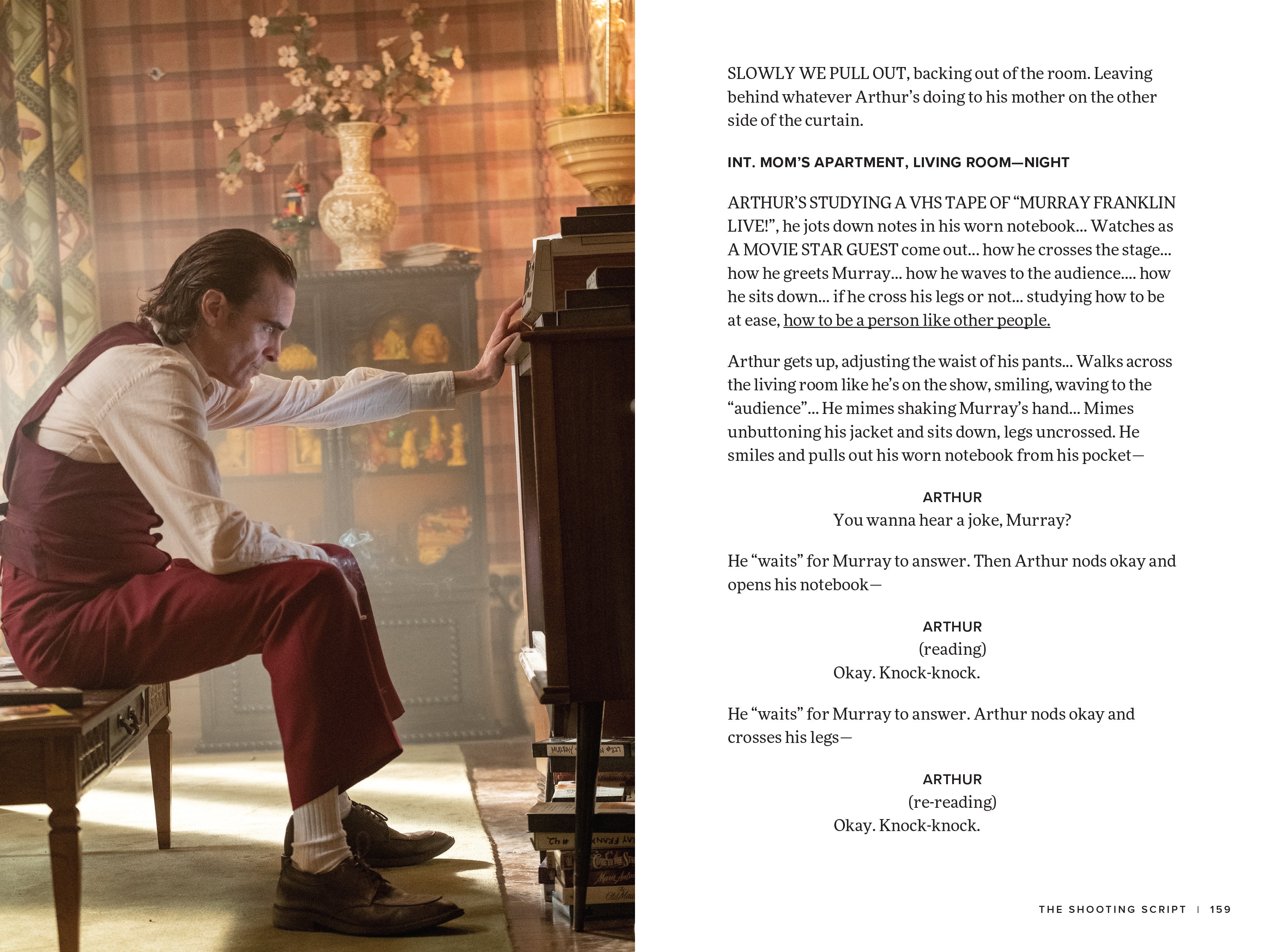 Hardcover of Joker: The Official Script Book by Insight Editions, featuring the iconic Joker character on the cover.
