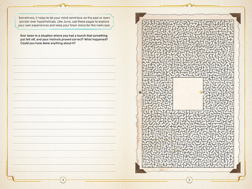 Hardcover of June's Journey: The Interactive Detective's Diary by Insight Editions, featuring a detailed book cover with detective-themed artwork.