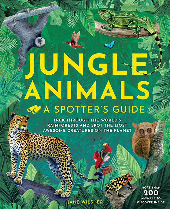 Hardcover Jungle Animals book by Insight Editions featuring colorful illustrations of diverse jungle creatures.