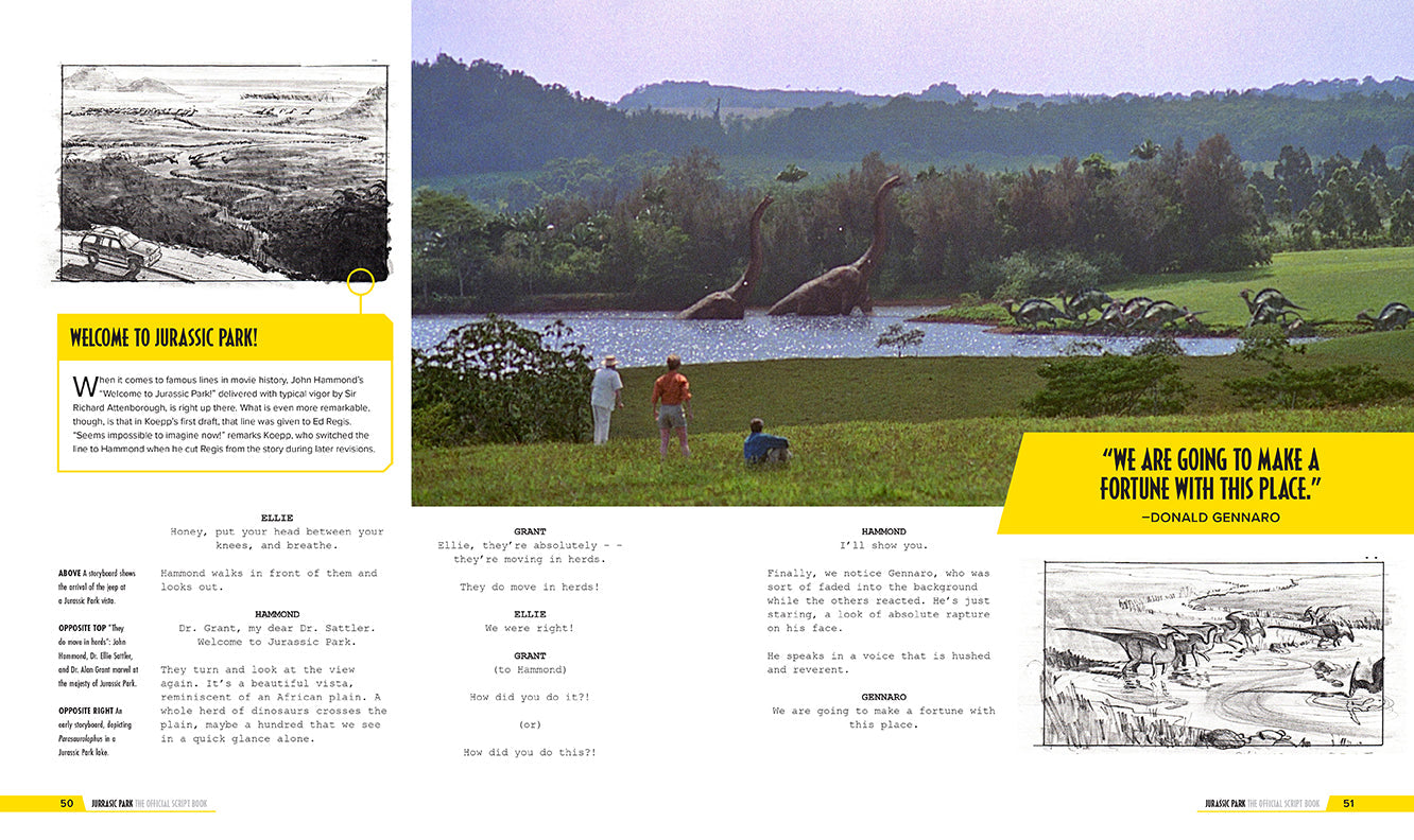 Hardcover of Jurassic Park: The Official Script Book by Insight Editions, featuring the iconic movie script and detailed cover art.