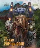 Open hardcover of Jurassic World: The Ultimate Pop-Up Book by Insight Editions, featuring detailed dinosaur pop-up pages inside.