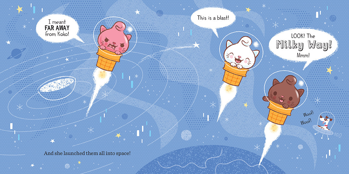 Hardcover of "Kitty Cones: The Purrfect Day" by Insight Editions, featuring colorful illustrations of cute cats and ice cream cones.