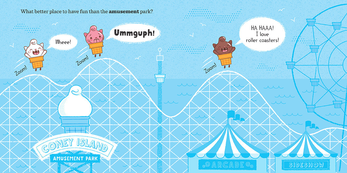 Hardcover copy of "Kitty Cones: The Purrfect Day" by Insight Editions featuring colorful cat illustrations on the cover.