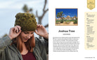 Hardcover book titled "Knitting the National Parks" by Insight Editions, featuring detailed illustrations of national park scenes.