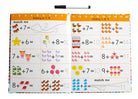 Hardcover "Let's Learn: First Math Skills" educational book by Insight Editions featuring wipe-clean pages and colorful math illustrations.