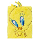 Hardcover Looney Tunes Tweety Bird plush journal by Insight Editions with colorful Tweety Bird design on the cover