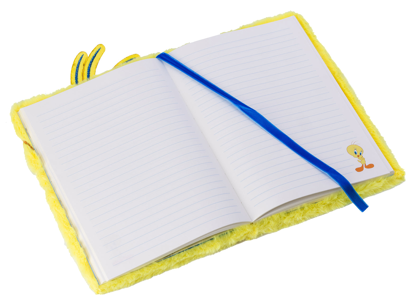 Hardcover Looney Tunes Tweety Bird plush journal by Insight Editions featuring colorful Tweety Bird illustration on the cover.