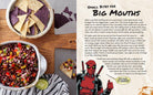 Hardcover edition of Marvel Comics: Cooking with Deadpool by Insight Editions, featuring Deadpool-themed illustrations and recipes.